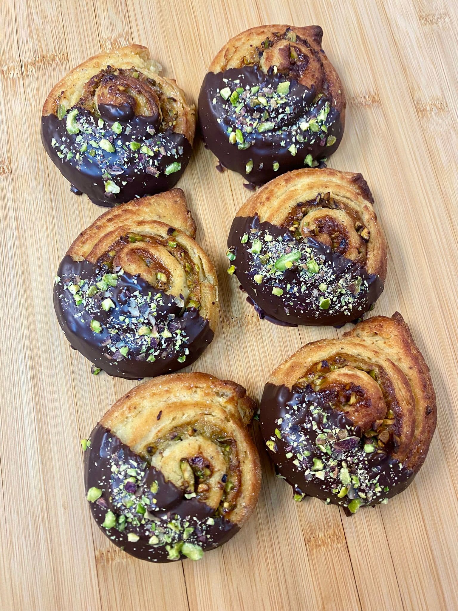 Pistachio Scrolls